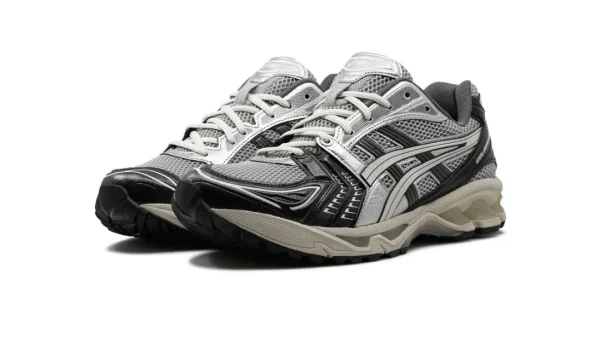 ⁦נעלי אסיקס | Asics Gel-Kayano 14 Black Glacier Grey Silver⁩ – תמונה ⁦3⁩